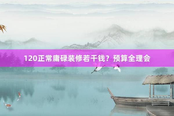 120正常庸碌装修若干钱?预算全理会